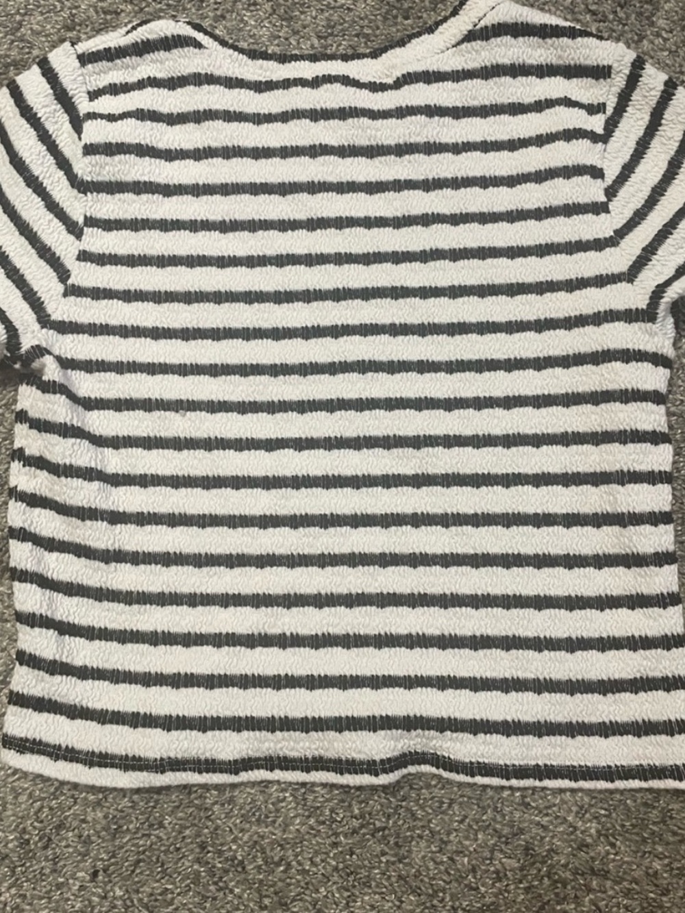 Striped Crop top - White and Black - Picture 2 of 2